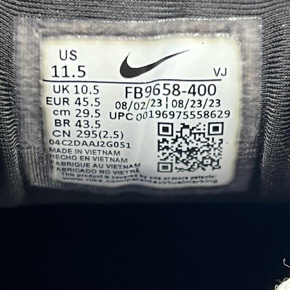 Nike Air Max 90 Running Shoes Men Size 11.5 Midnight Blue White Gum Sole Sneaker - Picture 8 of 8